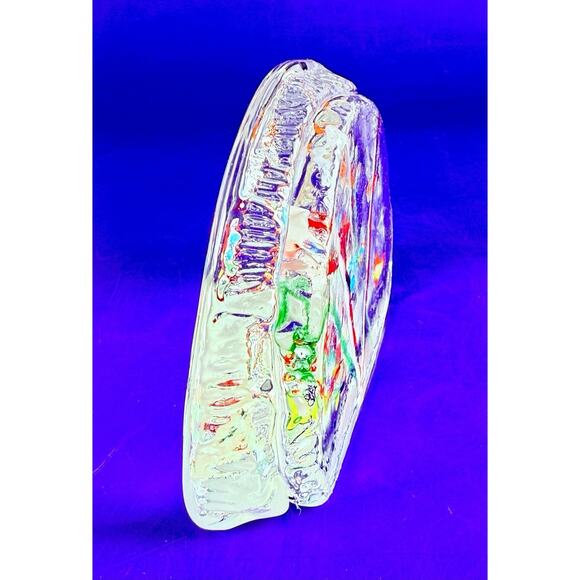 Vintage Murano Style Fish Aquarium Art Glass Block Paperweight MCM Ocean - Picture 9 of 15